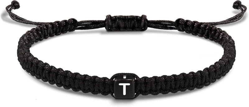 Btysun Initial Bracelets for Women Men Gifts for Her Teen Girl Best Friend Birthday Graduation Dainty Braided Bracelets Letter A-Z Charm Adjustable Link Mother's Day Jewelry Mom Christmas Gifts Valentine's Day Jewelry - Image 1